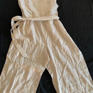 NWT J Crew Brown White Stripe Pant Suit JUMPER 20